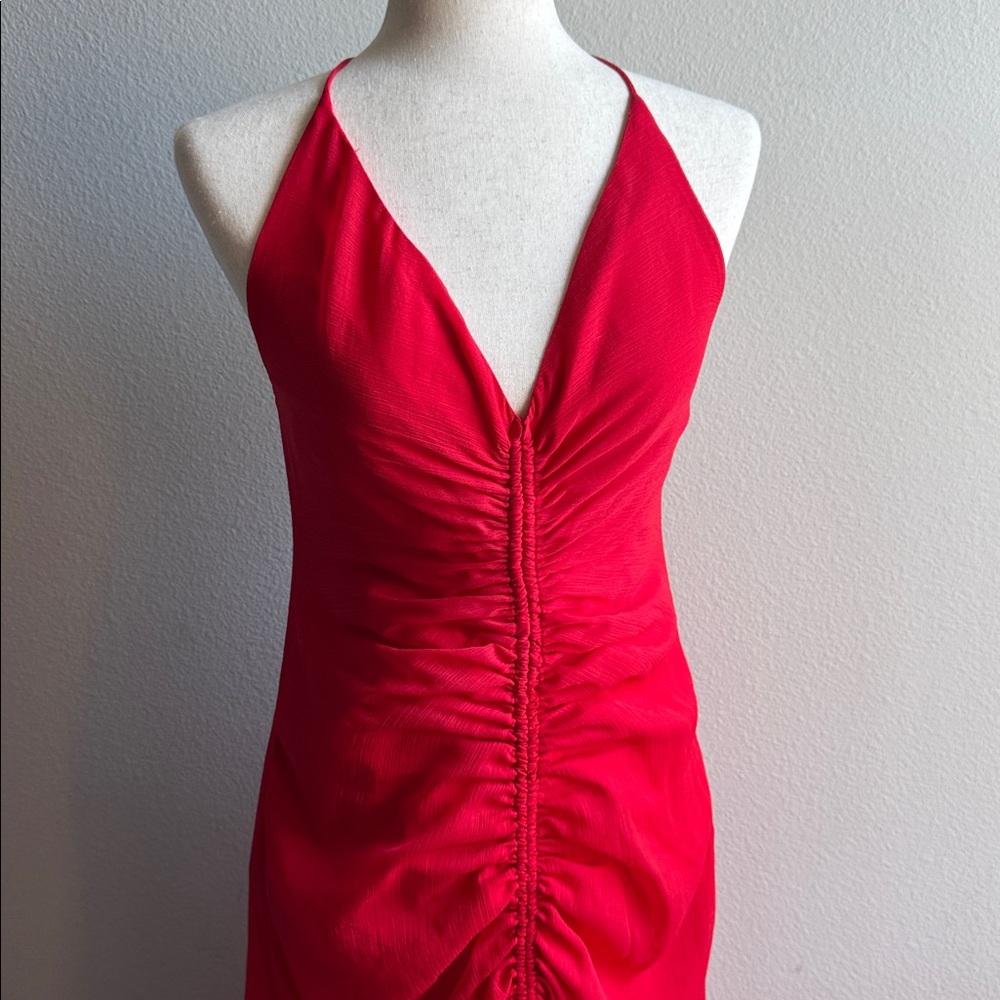 Free People Simone Red Formal Open Back Dress size 6 - Picture 4 of 8